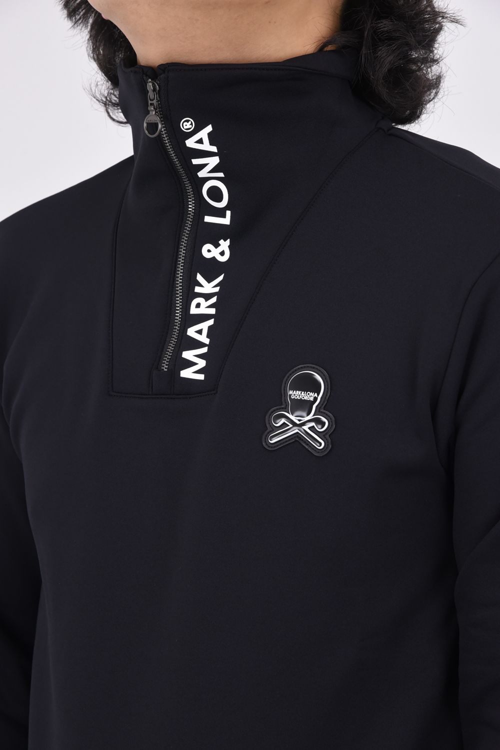 EVER MICRO FLEECE POLO / バックプリント スーパーマイクロフリース ポロシャツ (ブラック)