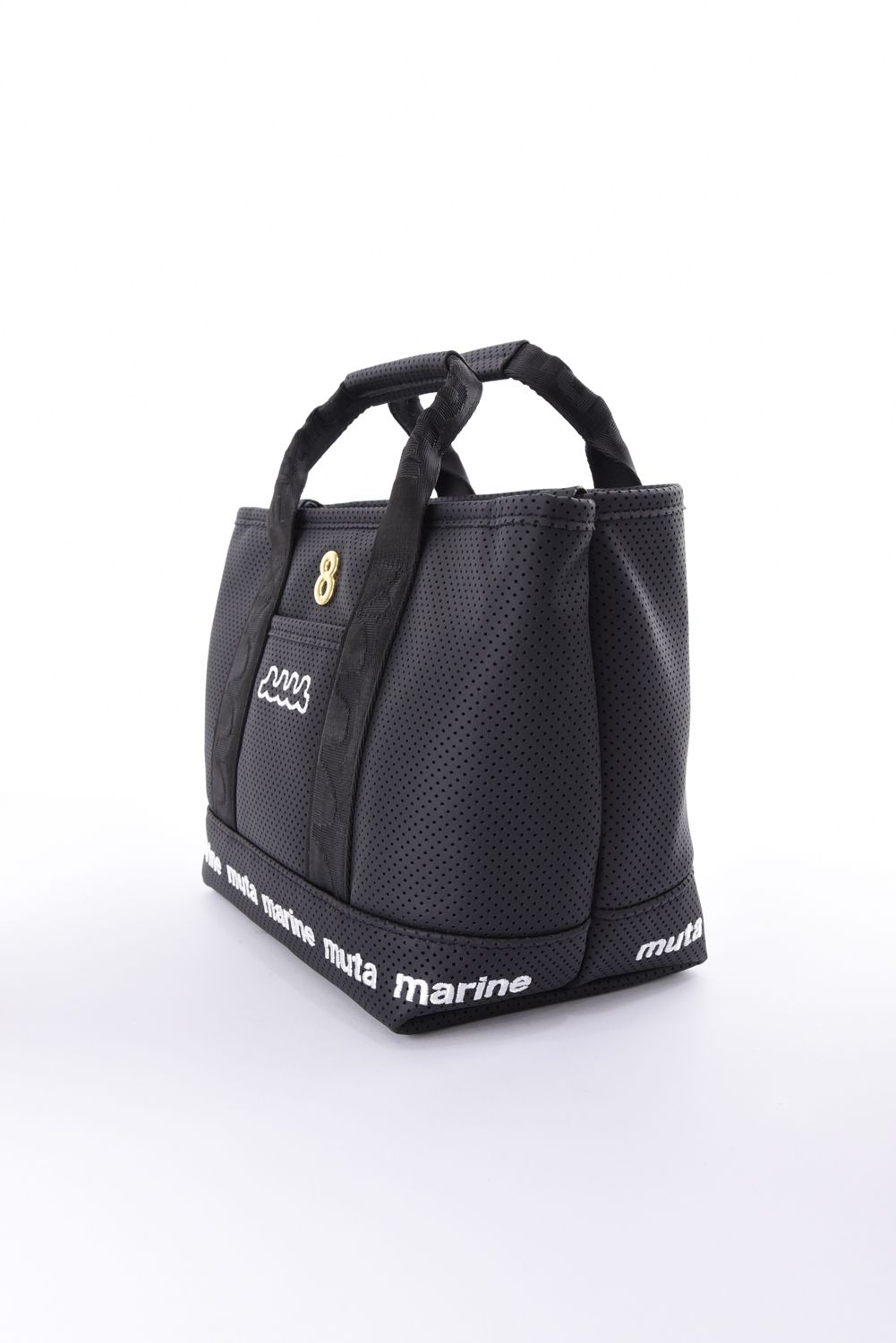 【GOSSIP GOLF別注】 “8” PLATE CONTINUA PARTITION TOTE BAG / 8プレート パンチングエシカルレザー パーテーションバッグ (ブラック)