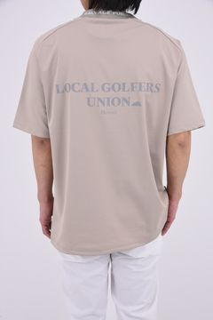 【26SS】 Alohea Mockneck SS（LOCAL GOLFERS UNION） / ショートスリーブ モックネックTシャツ (ベージュ)