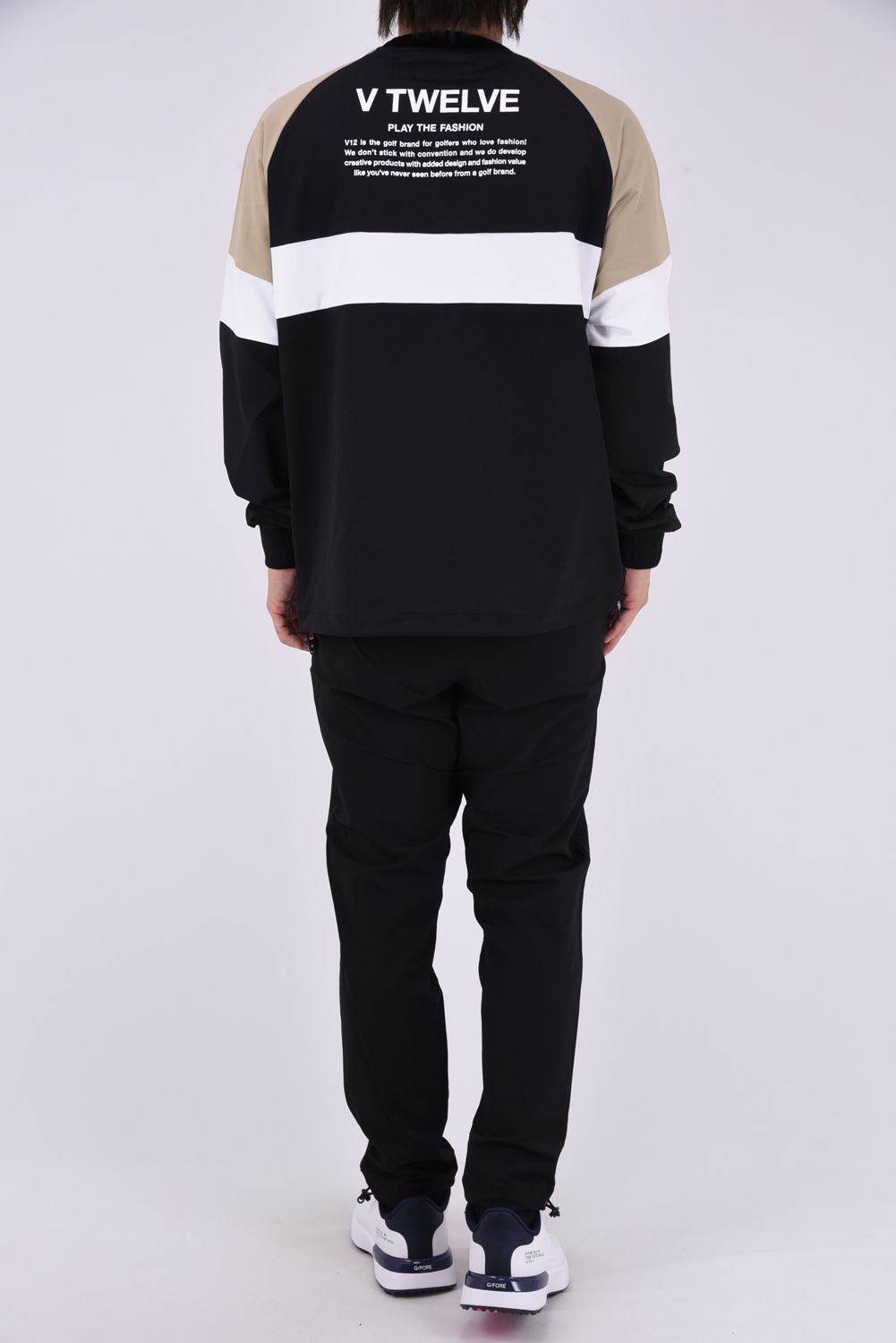 【26AW】 WB SWITCH JKT / ツートーン ブランドロゴ ナイロンジャケット (ブラック)