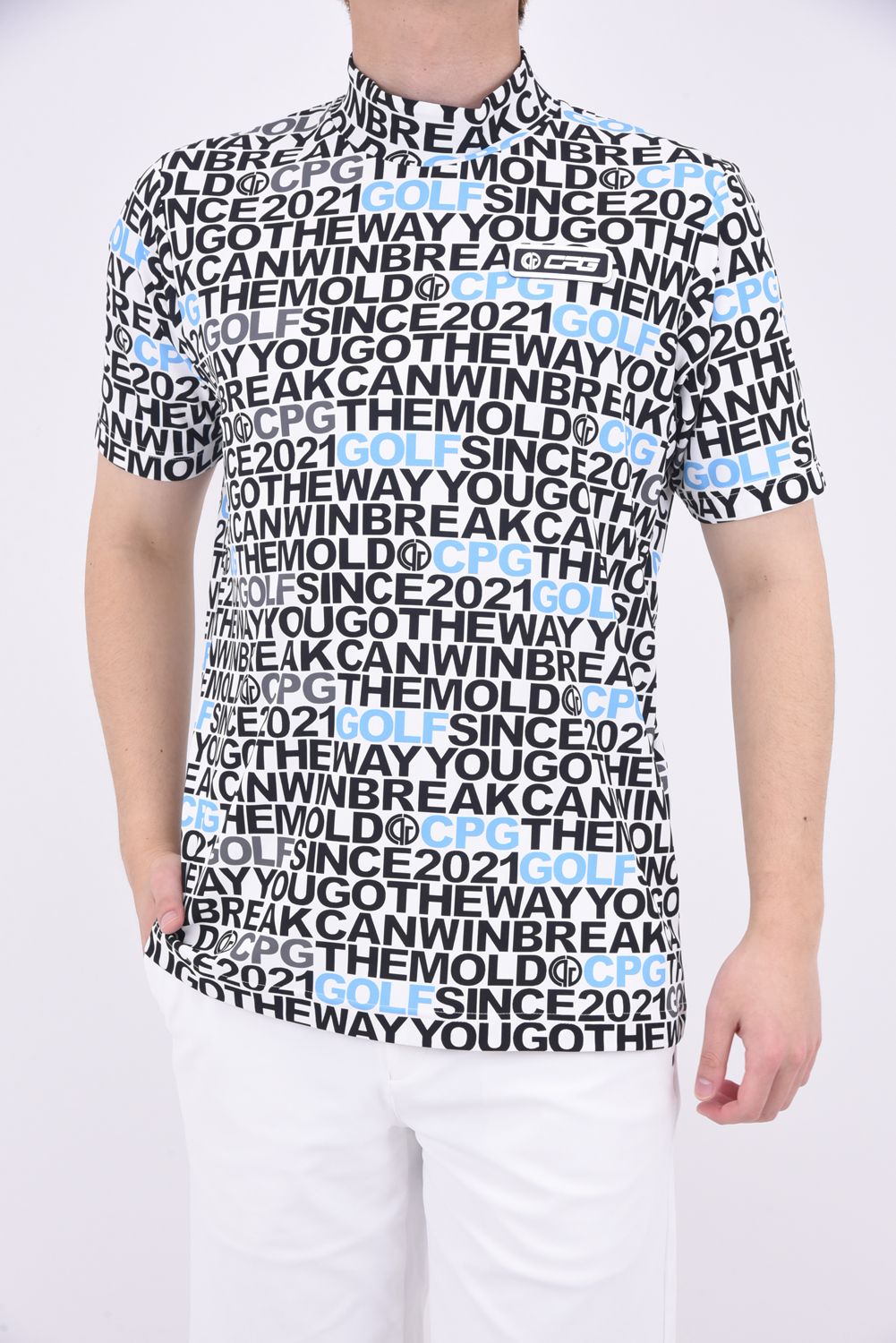 CPG GOLF - BACKLOGO MOCK NECK / バックロゴ 半袖モックネックシャツ