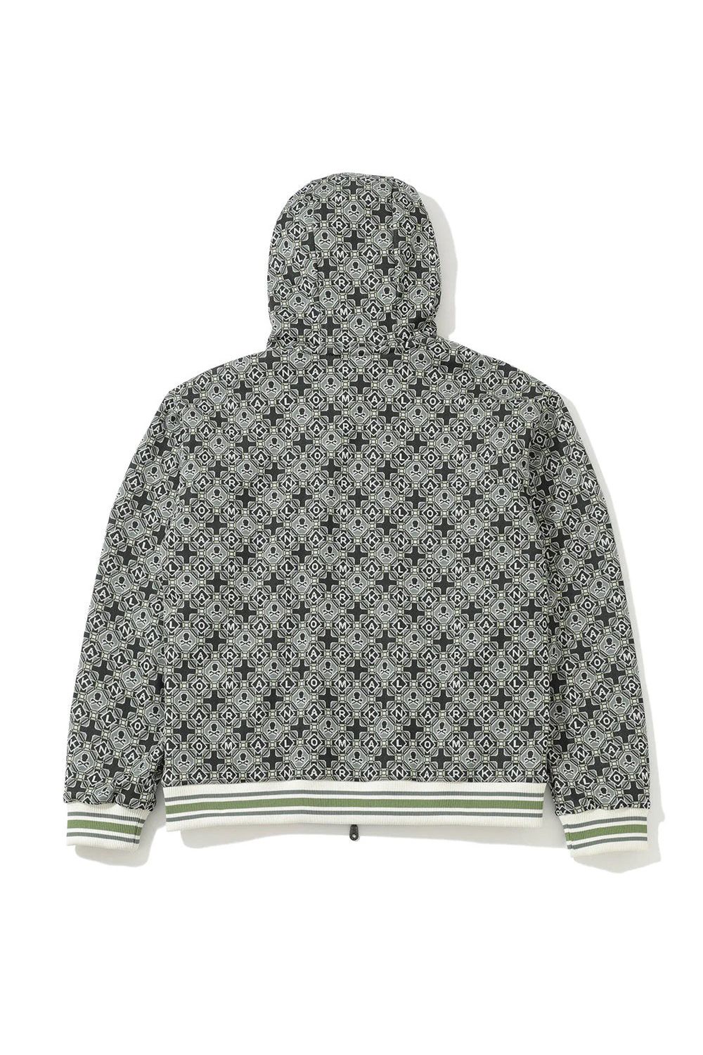 【2025AW 木村拓哉さん着用 VOL.7】 ROSETTE JACQUARD JERSEY HOODIE / ジオメトリックパターン 裏起毛 フーデッドジャケット (カーキ)