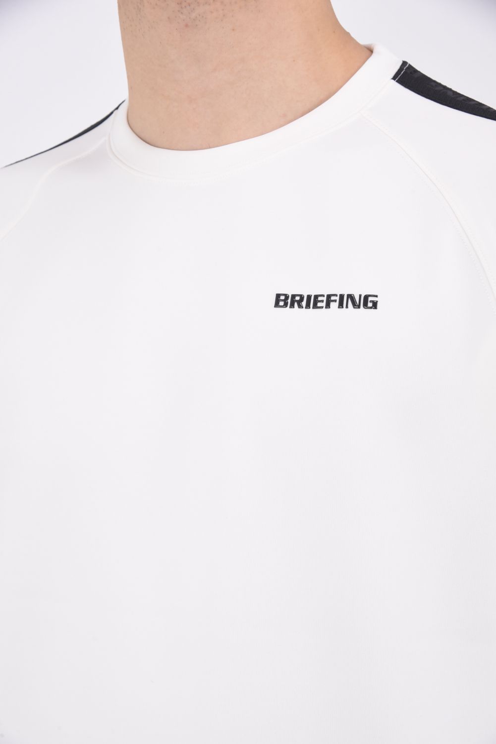 BRIEFING - 【24SS】 MENS SIDE LOGO LINE CREWNECK / サイドロゴ 