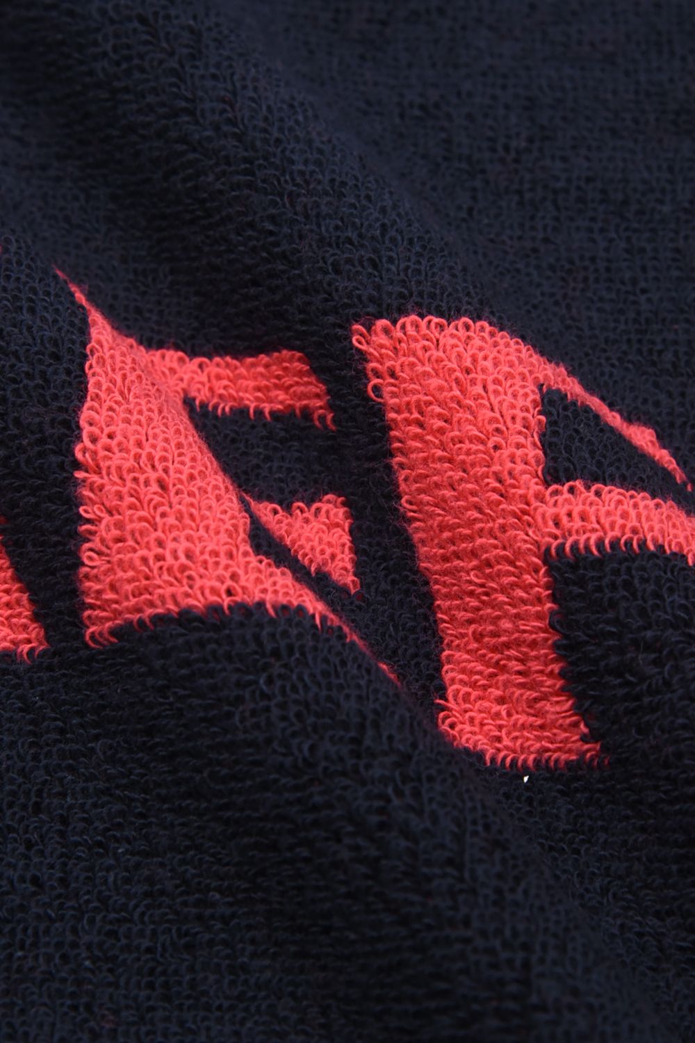 【プレゼント好適品】 LOGO FACE TOWEL BY HIPPOPOTAMUS / ブランドロゴ ループ付き フェイスタオル (ブラック)