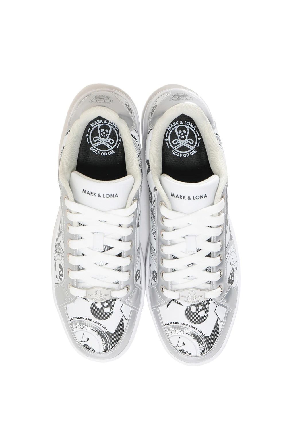 【26AW】 ATRAS SPIKELESS GOLF SNEAKERS / ロゴグラフィック ローカット スパイクレススニーカー (ホワイト)