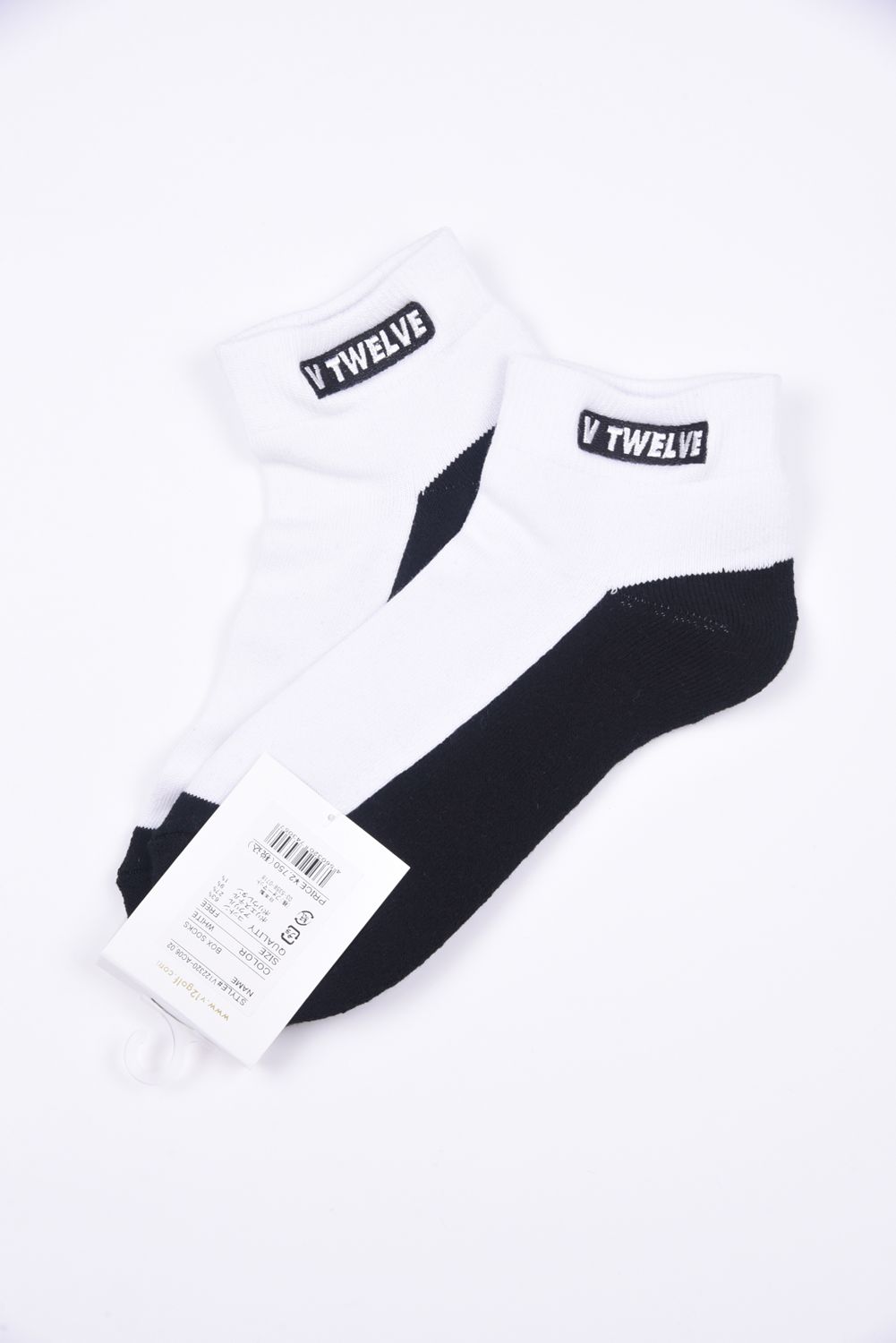 V12 BOX SOCKS / ボックスロゴ ショートソックス (ホワイト) GOSSIP GOLF