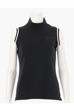 【25SS】【レディース】 WOMEN'S NECK LOGO NS HIGHNECK / ノースリーブ モックネックシャツ (ブラック)