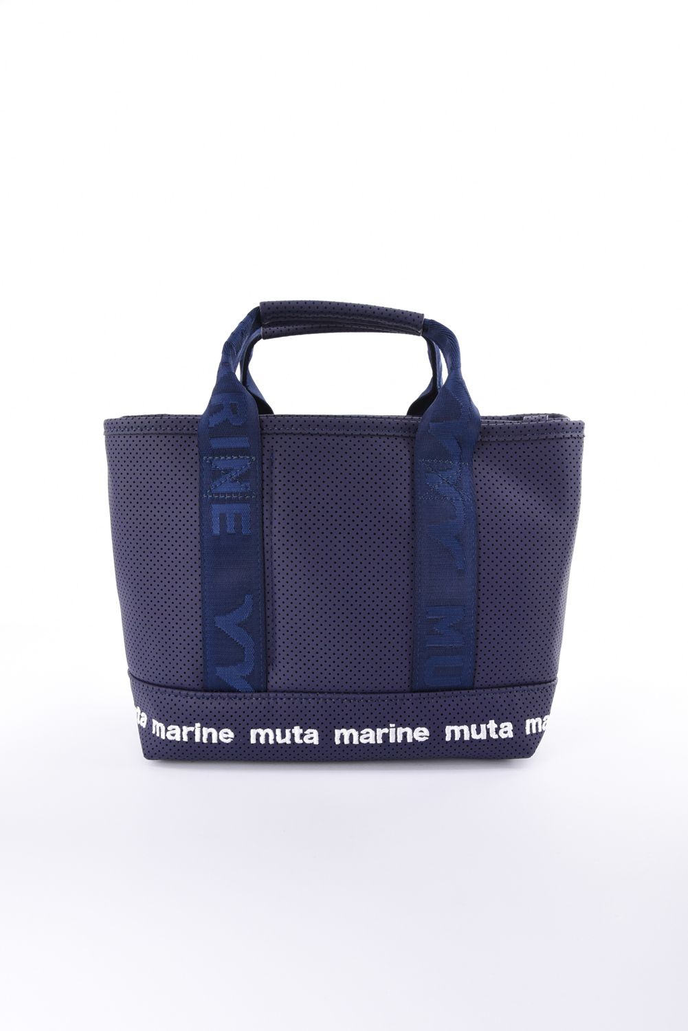 【GOSSIP GOLF別注】 “8” PLATE CONTINUA PARTITION TOTE BAG / 8プレート パンチングエシカルレザー パーテーションバッグ (ネイビー)