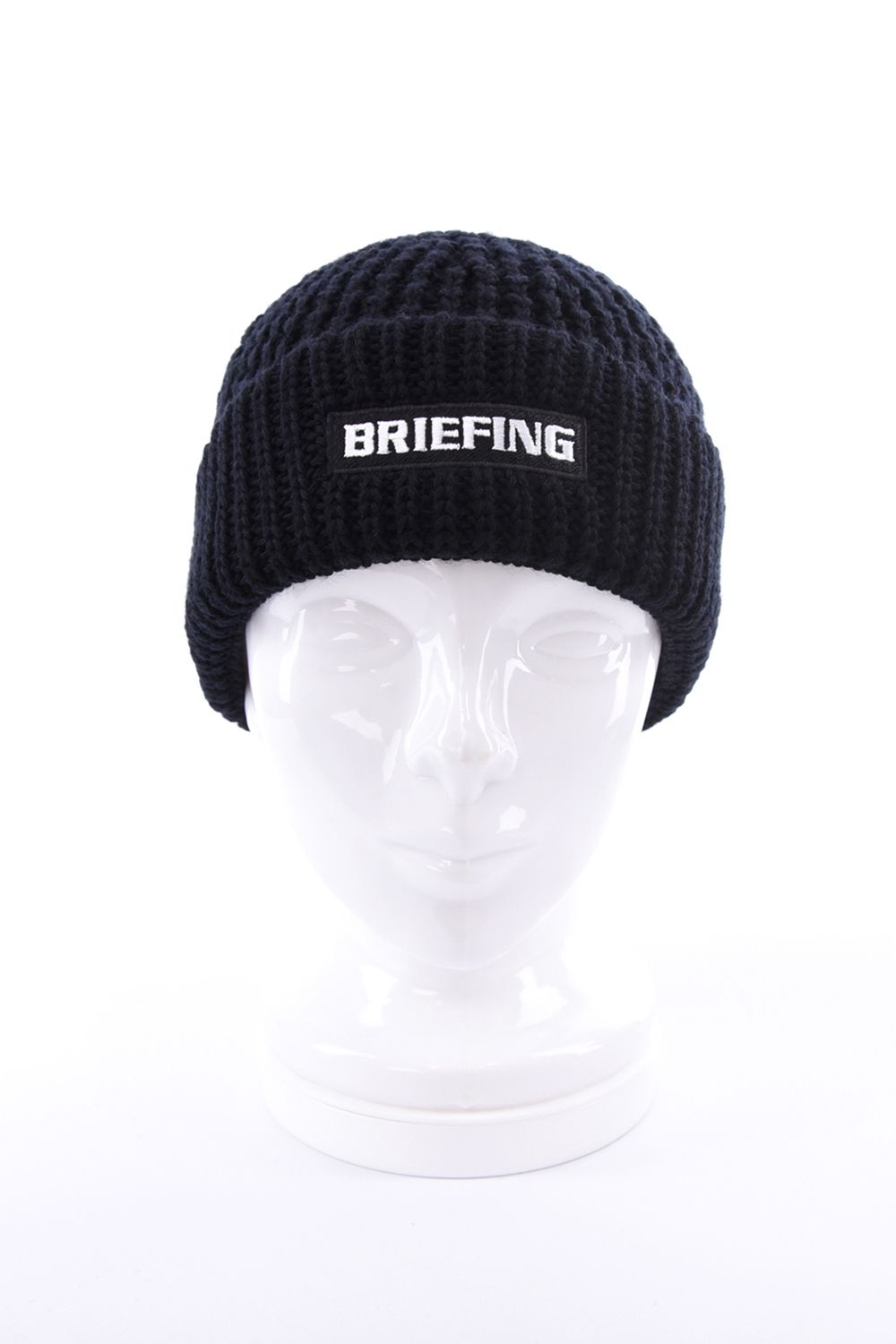 【26AW】 MEN’S WR WOOL KNIT BEANIE / ブランドロゴパッチ リブ編みニットビーニー (ブラック)