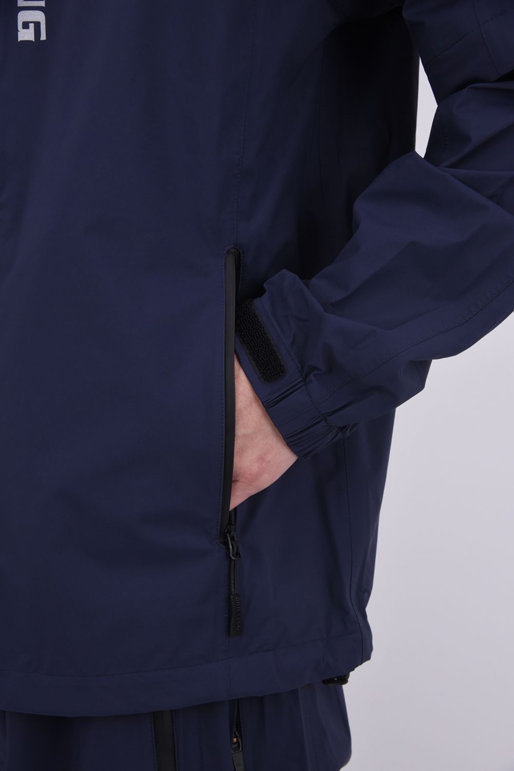 【26SS】 MEN'S WATERPROOF BLOUSON / マイクロリップナイロン 2WAYレインジャケット (ネイビー)