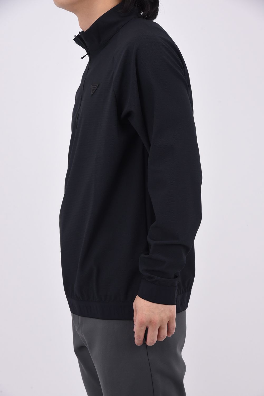 新品　BRIEFING MENS LOGO BACK RIB POLO ブラック BRIEFING - MENS LOGO BACK RIB MOCK NECK / バックロゴ リブ