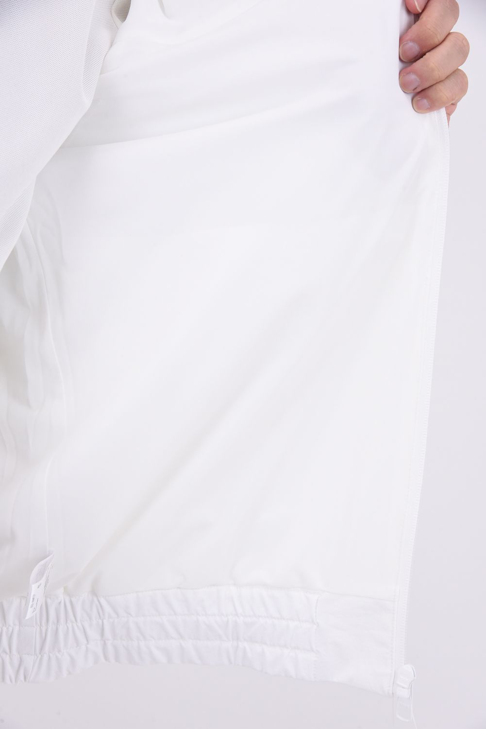 WATER REPELLENT PIPING ZIP PARKA / 4WAYストレッチ 撥水素材 ロゴテープ ジップパーカー (ホワイト)