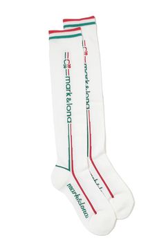 【26SS】【レディース】 ELMT SPORT LINE OVER-KNEE SOCKS / サイドライン オーバーニーソックス (ホワイト)