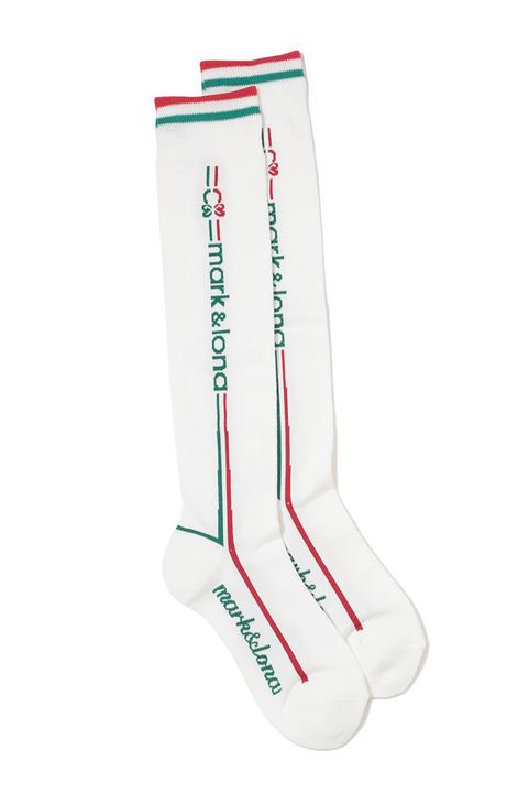 【26SS】【レディース】 ELMT SPORT LINE OVER-KNEE SOCKS / サイドライン オーバーニーソックス (ホワイト)