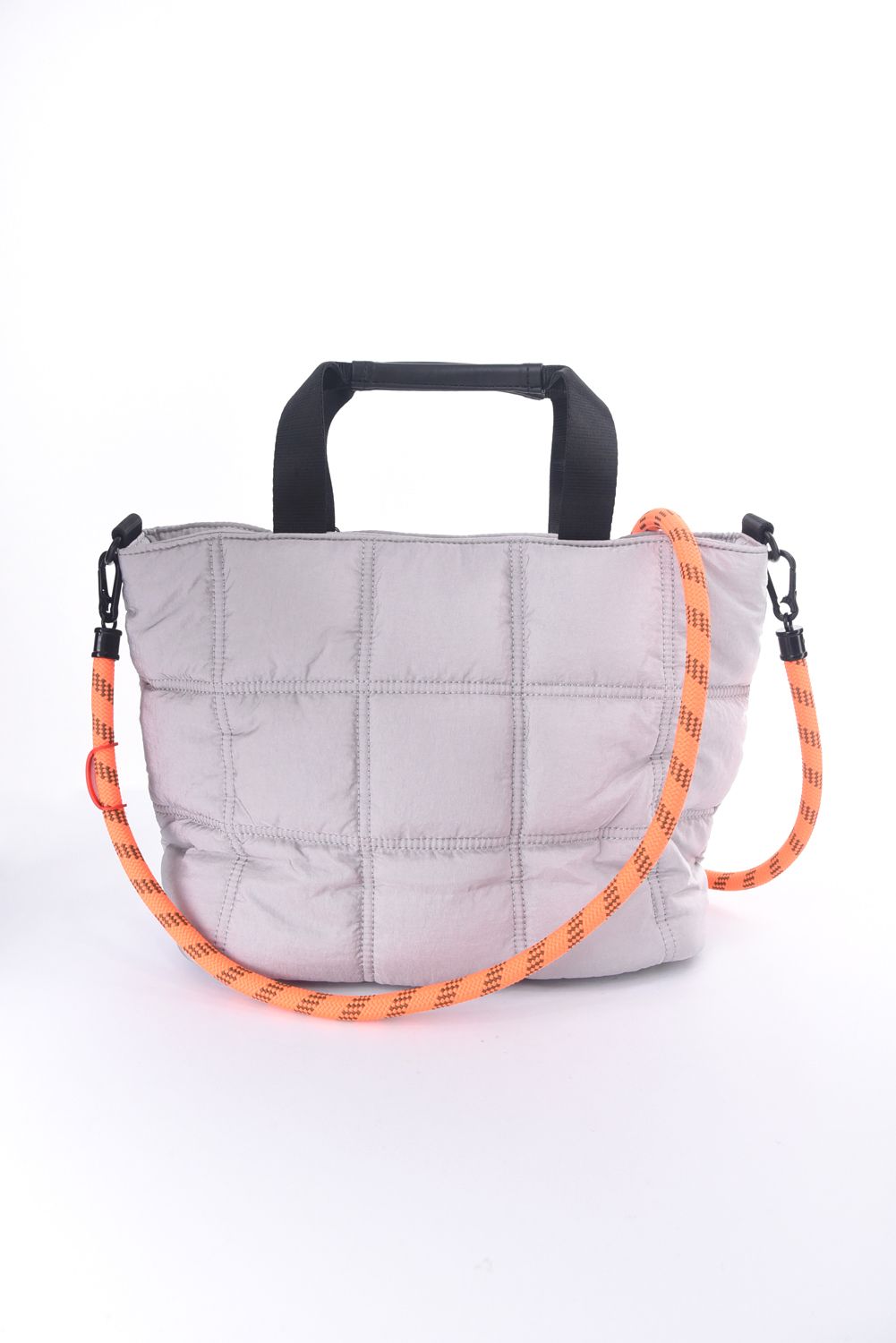 QUILT CART BAG / キルティング ロープショルダー付きカートバッグ (グレー)