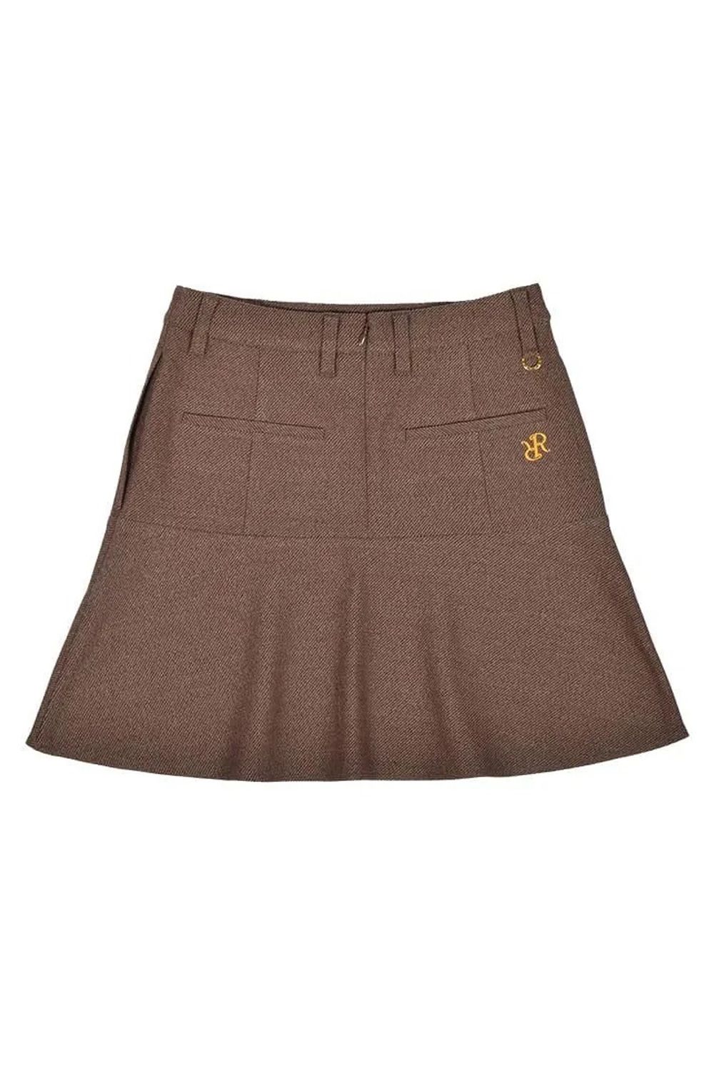 【25AW】【レディース】 TWEEDY FLARE SKIRT / ツイーディー フレアスカート (キャメルブラウン)*