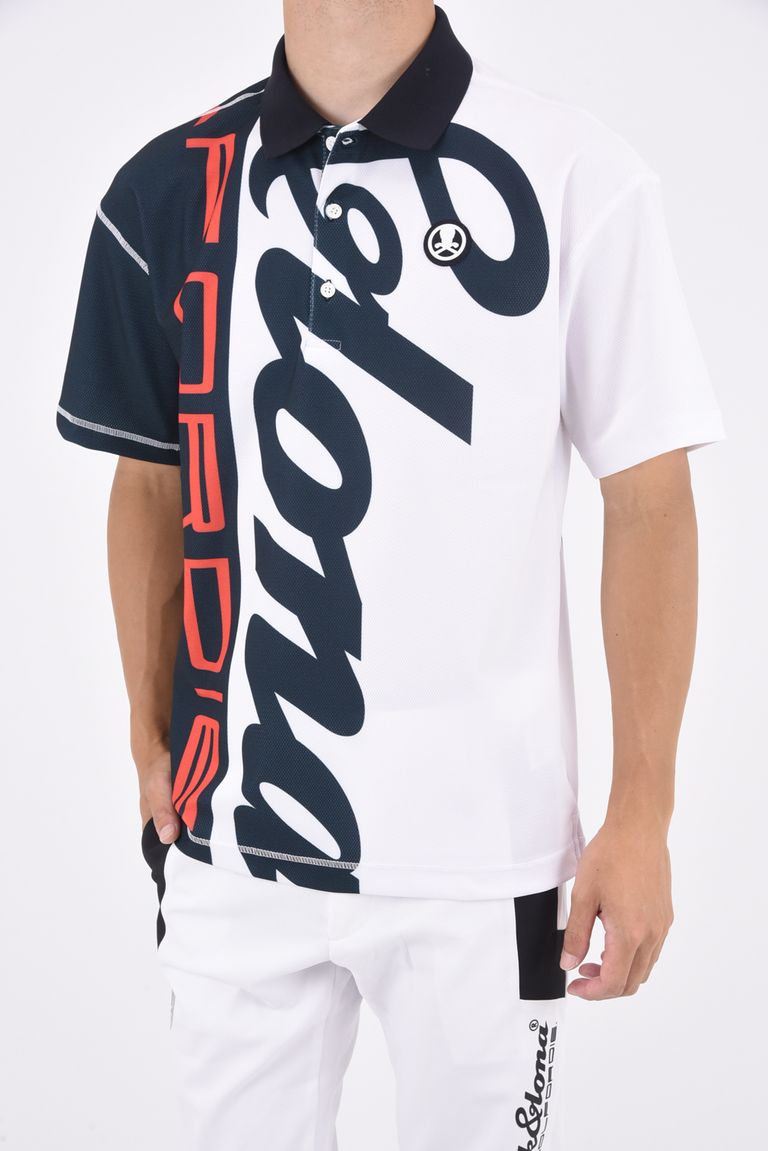 MARK&LONA - PRIMUS POLO / ハイストレッチメッシュ ビッグロゴ  