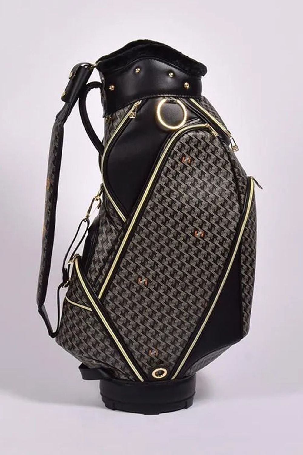 【26SS】【銀行振込・代金引換不可】【返品・交換不可】 ORIOLA（オリオラ） / ブランドオリジナルテキスタイル カートタイプ キャディバッグ （ダークブラック）*