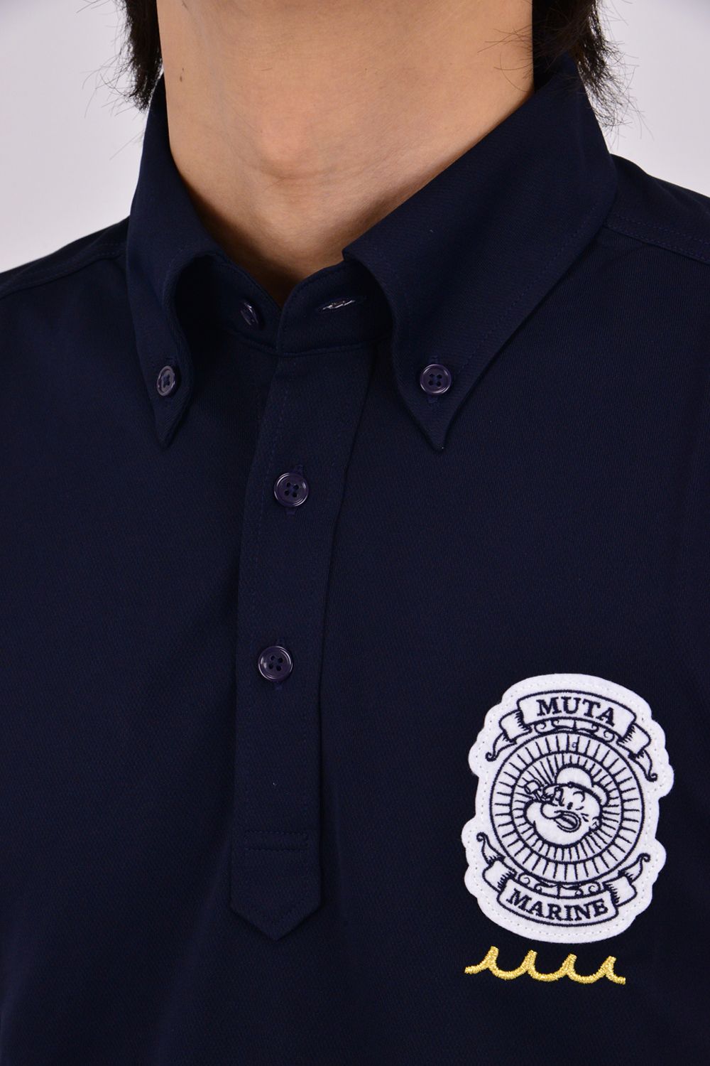 【26SS】 POLO SHIRT / POPEYE™︎コラボレーション エンブレムワッペン ポロシャツ (ネイビー)