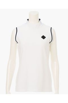 【26SS】【レディース】 WOMEN’S NECK LOGO NS HIGHNECK / ダイヤモンドロゴ ノースリーブ ハイネックトップス (ホワイト)