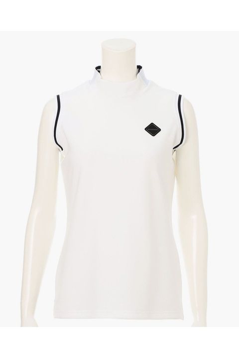 【26SS】【レディース】 WOMEN’S NECK LOGO NS HIGHNECK / ダイヤモンドロゴ ノースリーブ ハイネックトップス (ホワイト)