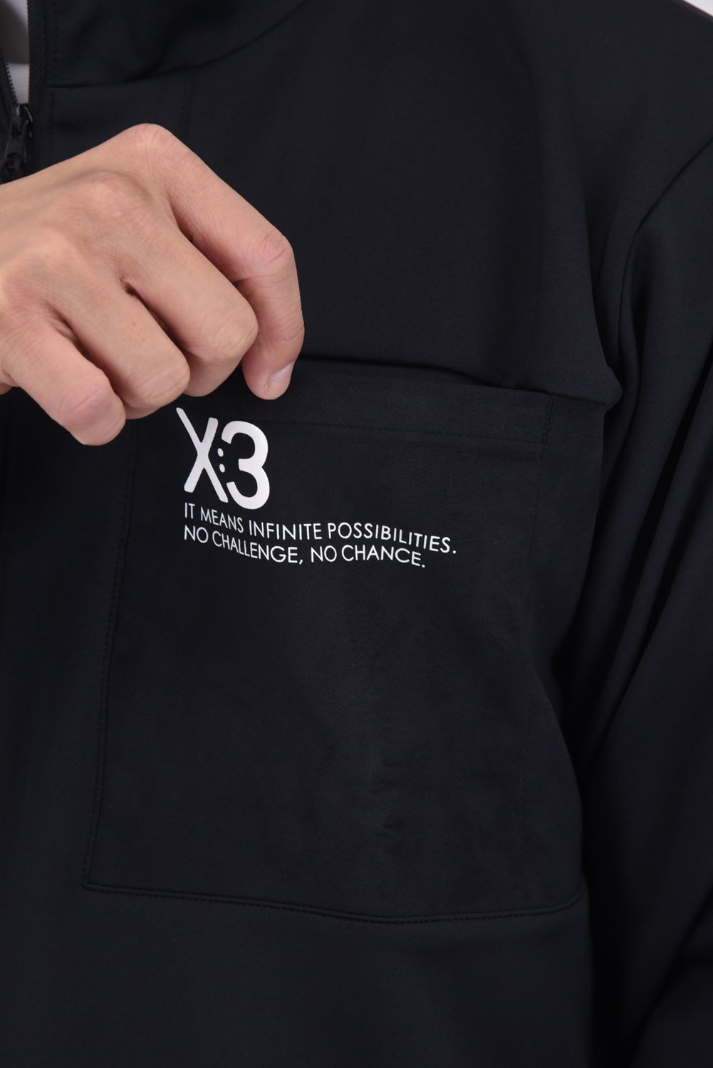 【25AW】 HALF ZIP POCKET HIGH NECK / ハーフジップ ポケット ハイネック (ブラック)