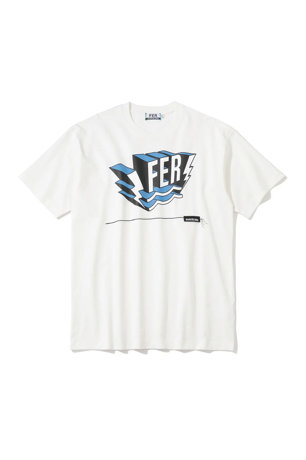 【26SS】【FER COLLECTION】 SWAG LOGO RELAX TEE / 3Dロゴプリント ステッチワーク クルーネックTシャツ (ホワイト)