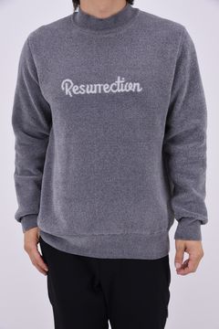 【26AW】 AIRSHUT MOLE YARN HIGH NECK KNIT / モールヤーン 防風裏地 ハイネックニット (グレー)*