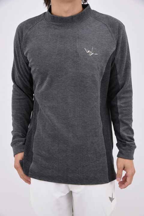 【26AW】 Side Panel Mock NeckLong Sleeve / サイド パネル モックネック (グレー)