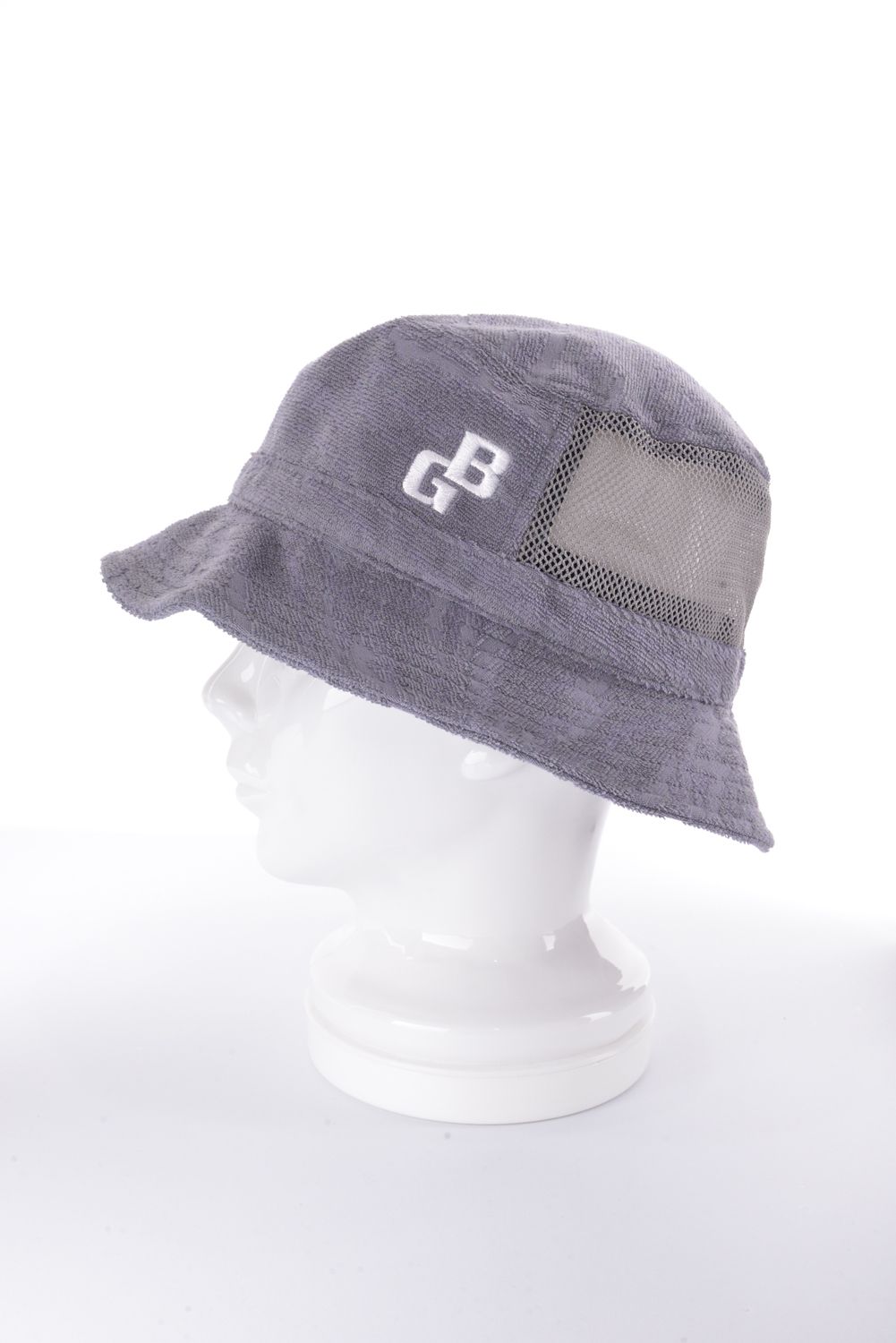 【26SS】 CR MS PILE CAMO JQ BG LOGO HAT / パイル生地 背面メッシュ バケットハット (グレー)