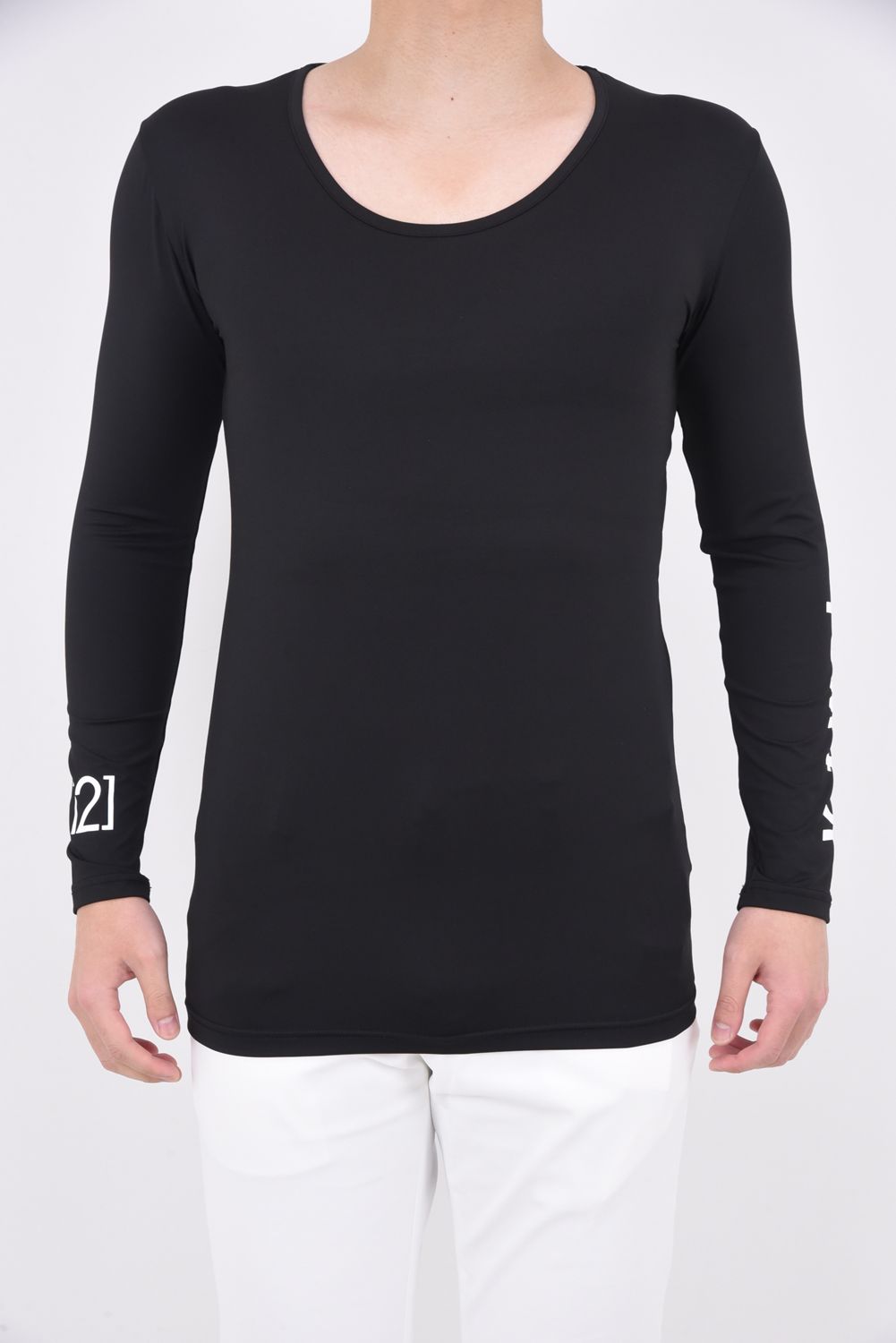 【期間限定ポイント10倍】LOGO U INNER / 接触冷感 Uネック インナー (ブラック)