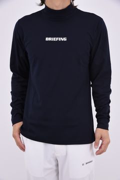 【26AW】 MEN’S TOUR LS HIGHNECK / ベーシック ブランドロゴ 長袖モックネックTシャツ (ネイビー)