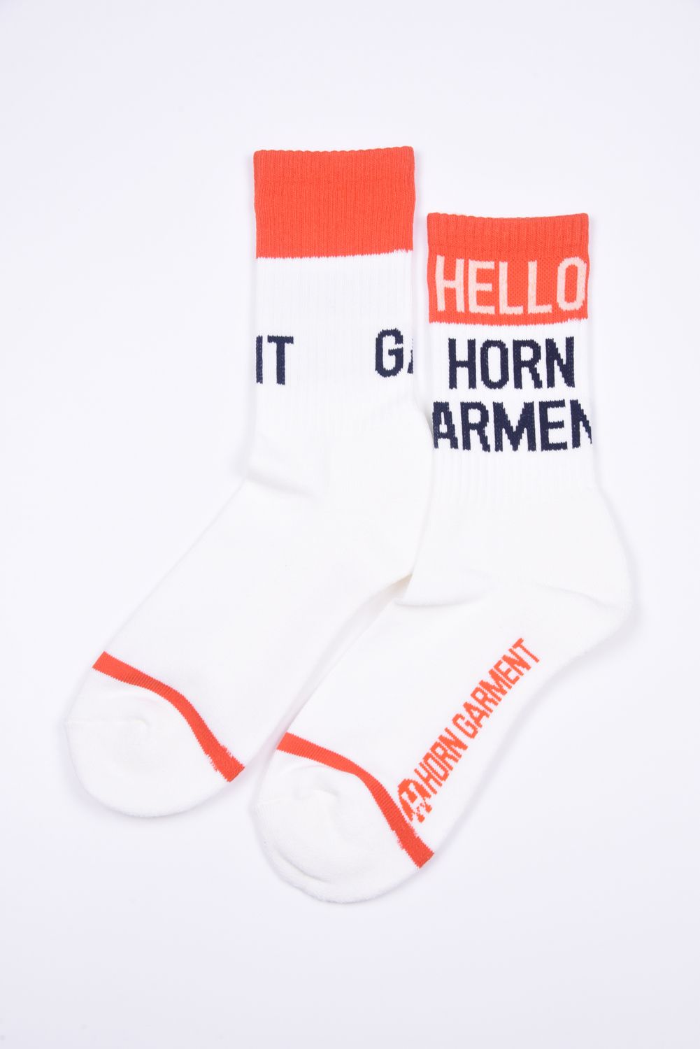 L.M.U CUSHION SOCKS / ワードカラー ミドルソックス ホワイト