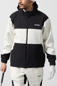 【26AW】 BONDING COMBINATION ZIP HOODIE / ボンディングコンビネーション ジップアップパーカー (ホワイト/ブラック)