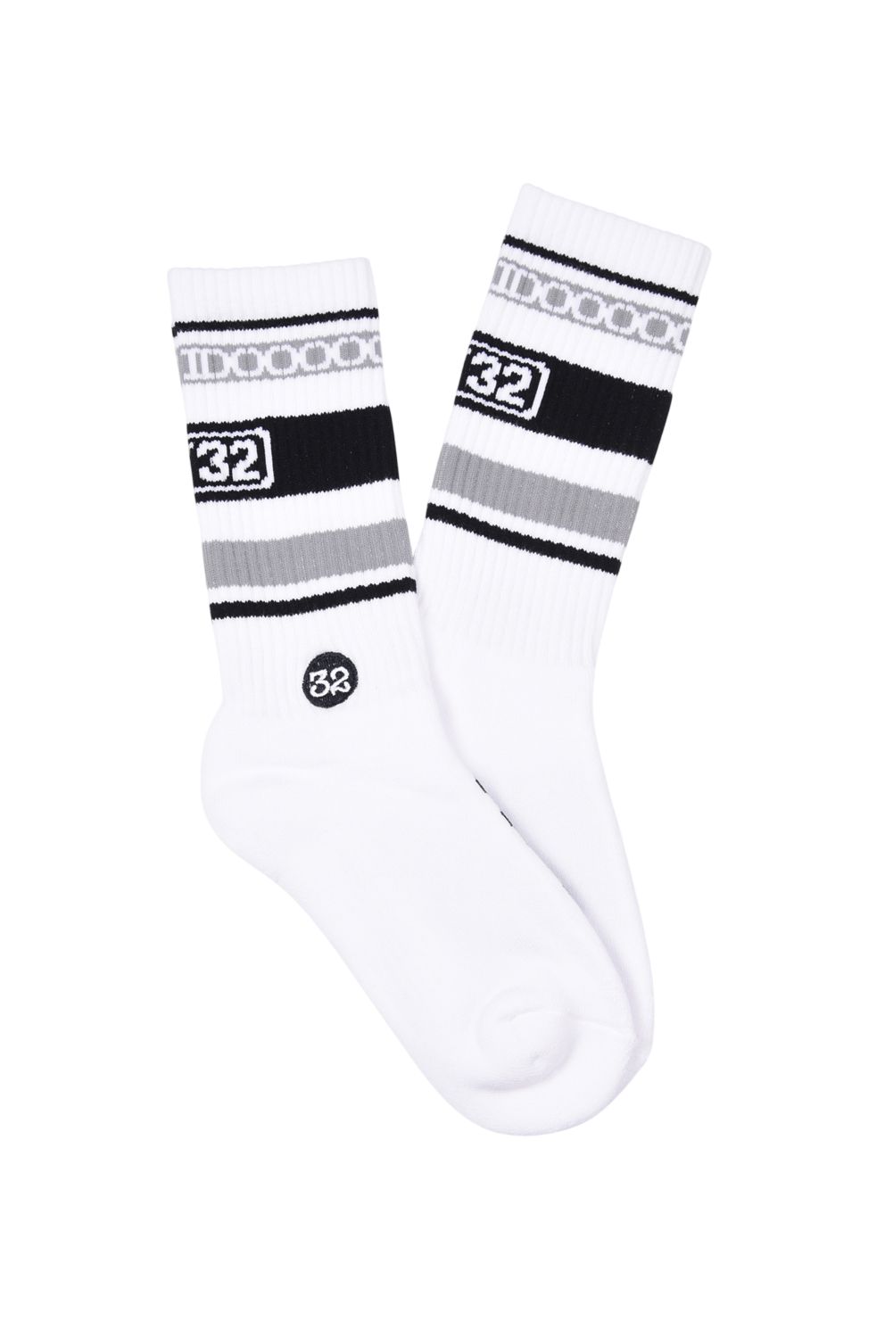 【26AW】 ORIGINAL LINE SOCKS / ラインデザイン ミドルソックス (ホワイト)