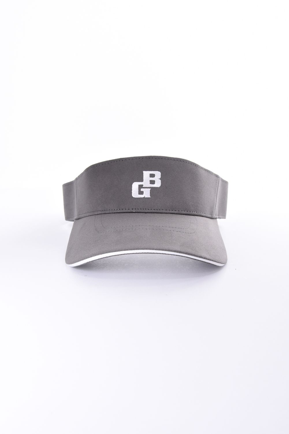 【26AW】 MEN’S SUEDE SMALL BG LOGO VISOR / スウェード素材 スモールBGロゴ サンバイザー (グレー)