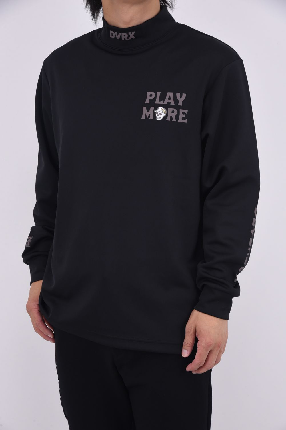 【25AW】 STINGER FITTED / バック スコーピオンデザイン ロングスリーブ モックネック (ブラック)