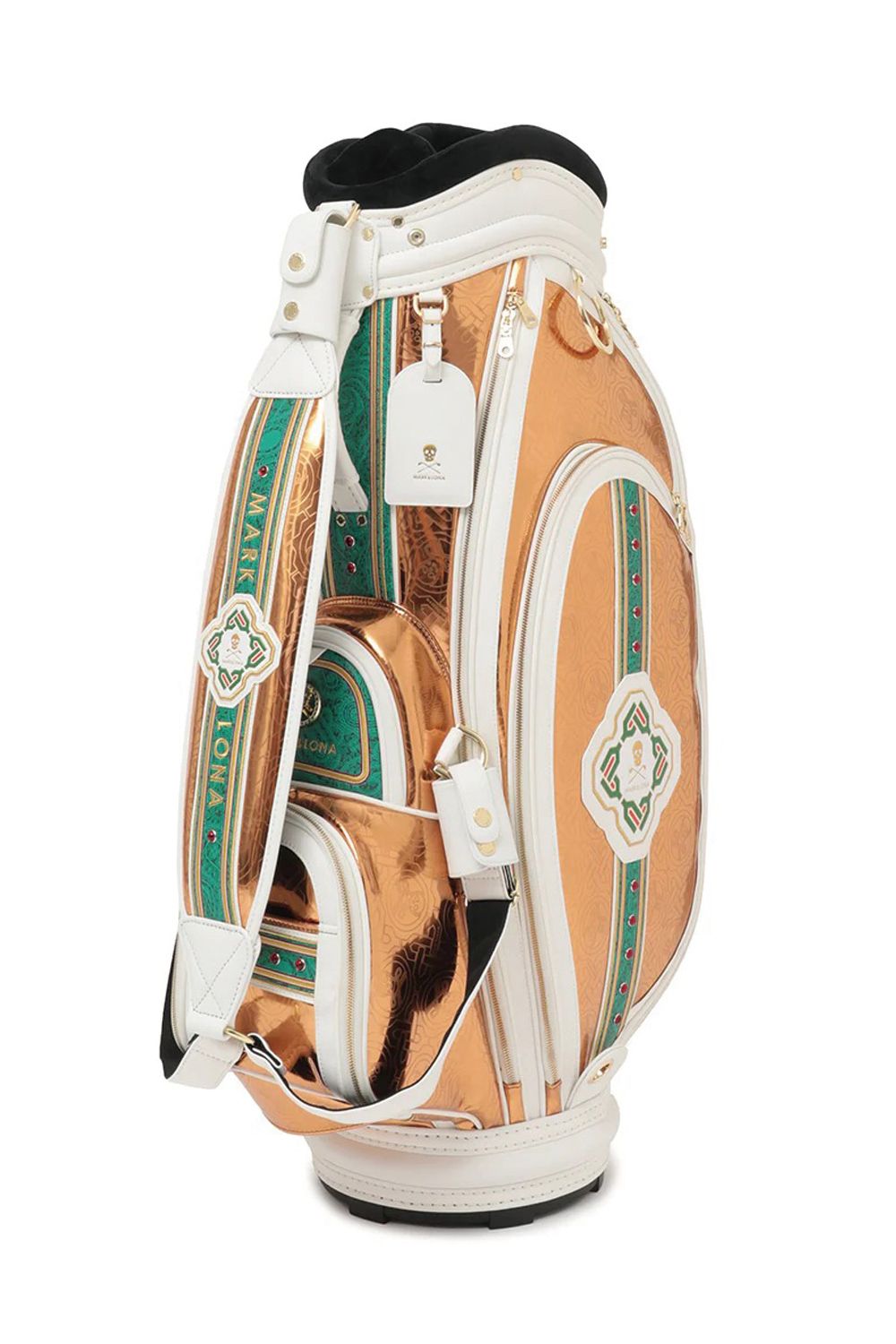 【26SS】【銀行振込・代金引換不可】【返品・交換不可】 STELA CHROME EDITION CADDY BAG / ミラーエナメル アラベスクパターン カートタイプ キャディバッグ (カッパー) (2月18日入荷予定)