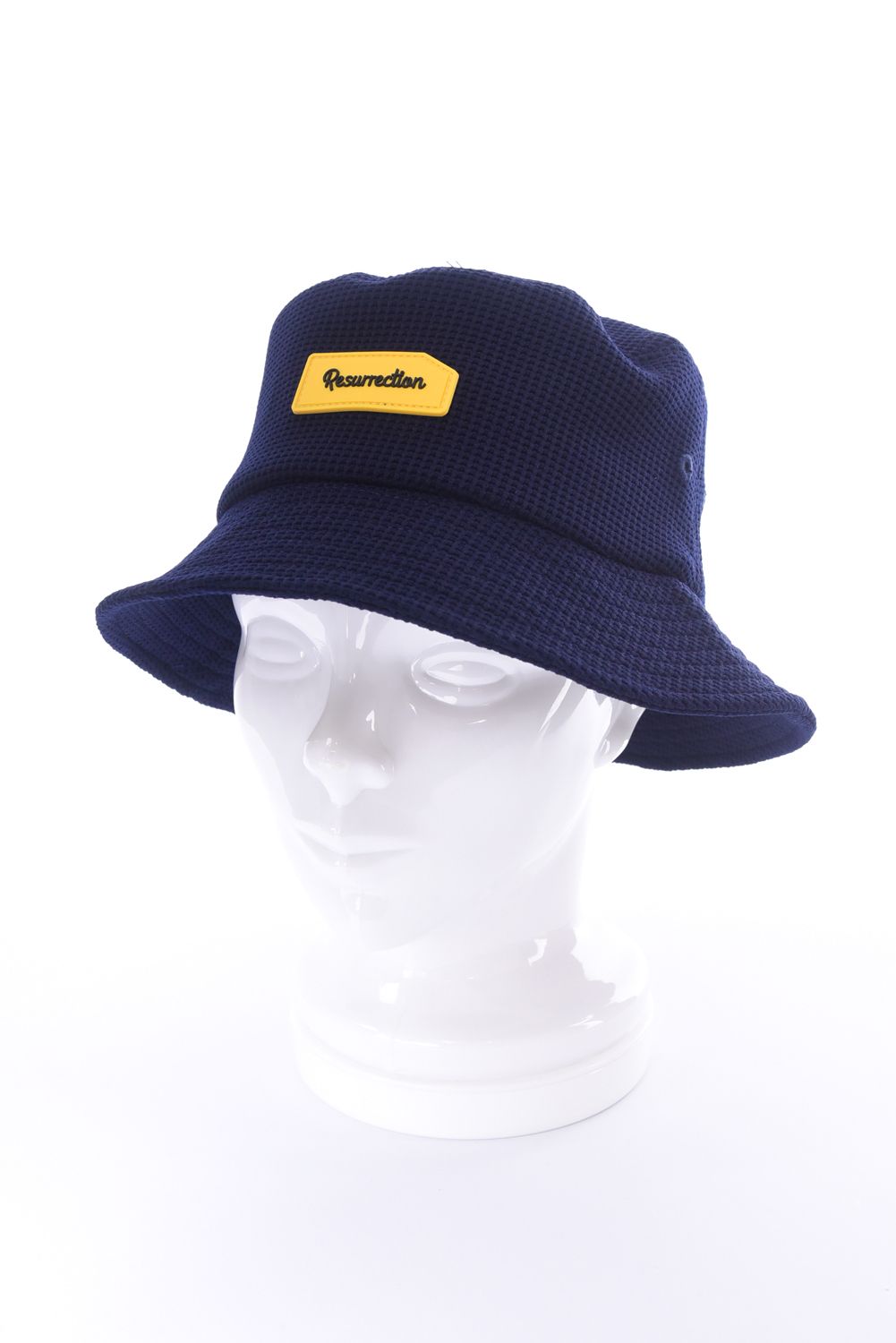 【26SS】 SILICON TAG WAFFLE HAT / シリコンタグ ワッフル バケットハット (ネイビー)*