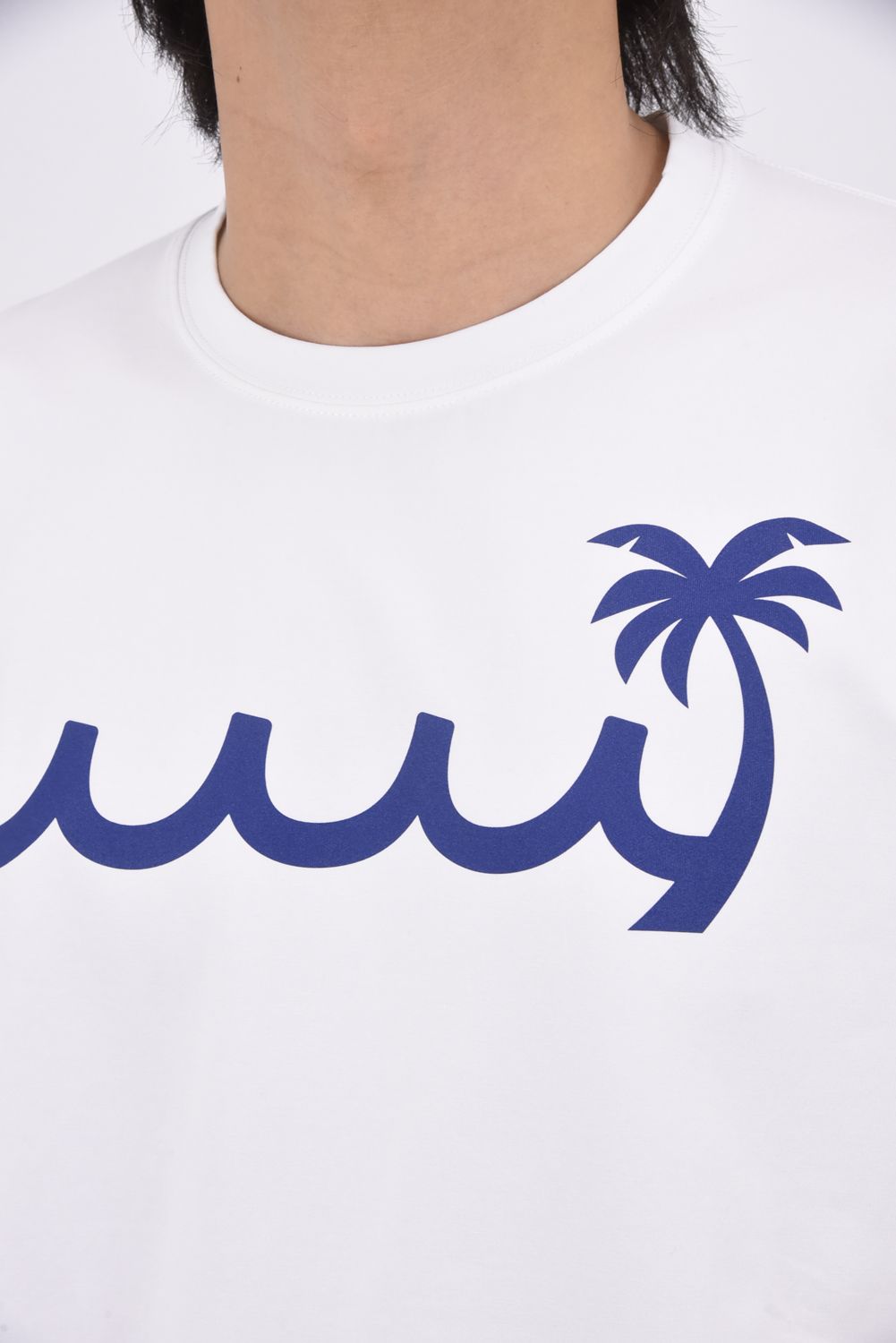 【26SS】 PALM WAVE STRETCH SHIRTS / ウェーブロゴ バックプリント Tシャツ (ホワイト)
