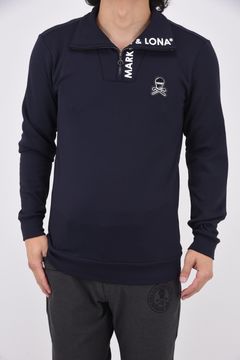 EVER MICRO FLEECE POLO / バックプリント スーパーマイクロフリース ポロシャツ (ネイビー)