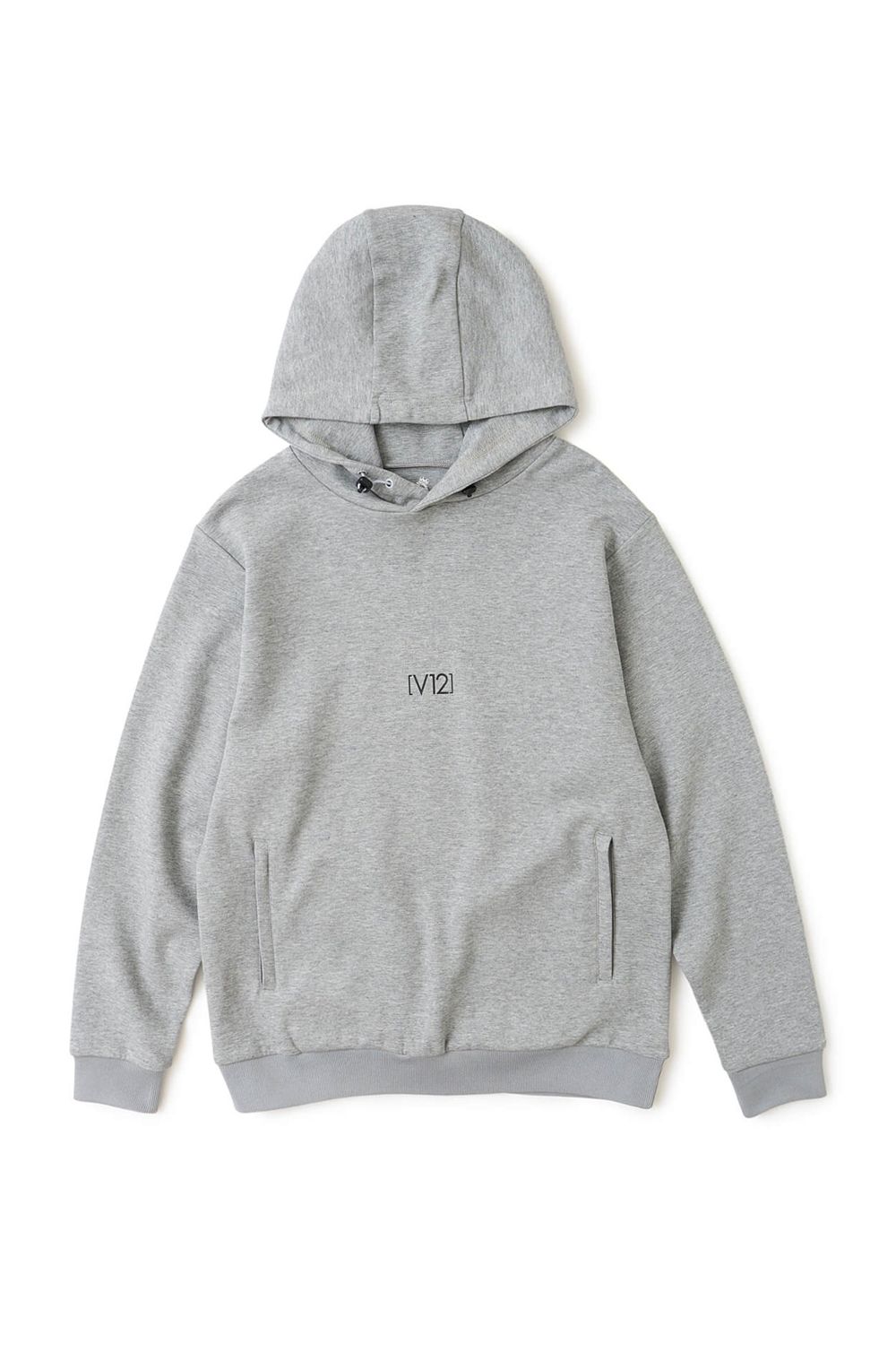 【26AW】 RING LOGO PARKA / ダンボールニット サークルロゴ ジップポケット プルオーバーフーディー (グレー)