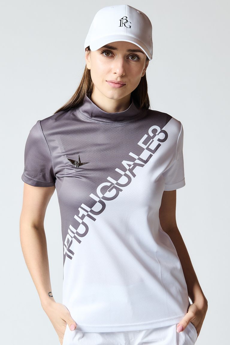 1PIU1UGUALE3 GOLF - 【レディース】 1PIU1UGUALE3 DIAGONAL S/S MOCK 