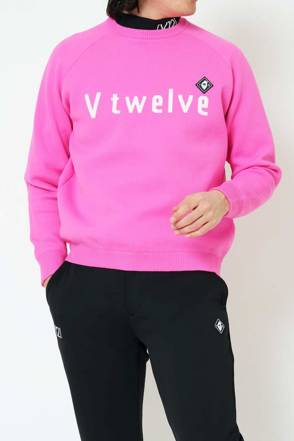 【期間限定ポイント10倍】TYPO KNIT / フロントロゴ ニット (ピンク)