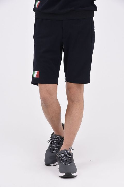 【ABSOLUTE】 CARVICO PANTELLERIA SIDE MESH SHORTS / ロゴ カルビコ ストレッチ ショートパンツ (ブラック)