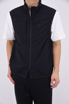 【26SS】 MEN'S POCKTABLE WIND VEST / 4WAYストレッチタフタ ポケッタブル ライトベスト (ブラック)