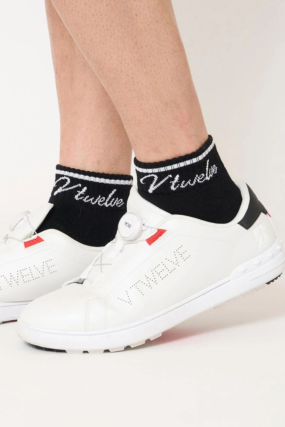 【26AW】 HICKY SOCKS / 筆記体ロゴ ミドルソックス (ブラック)