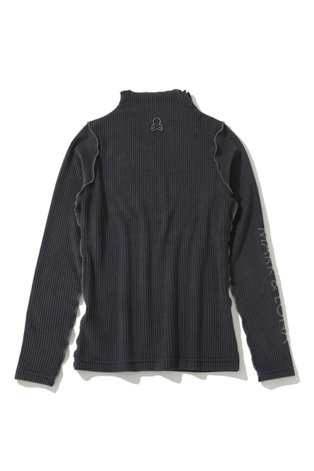 【レディース】 LODI RIBBED BOTTLENECK PULLOVER  /ボトルネック ロングスリーブシャツ (チャコール)