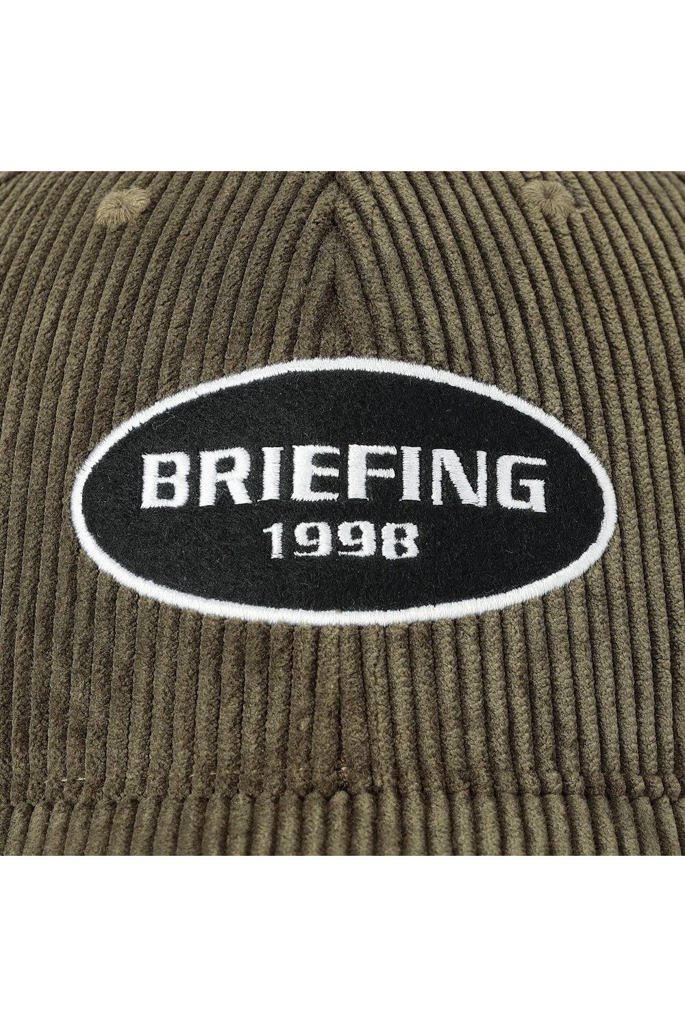 【26AW】 MEN’S CORDUROY OVAL LOGO CAP / コーデュロイ生地 オーバルロゴワッペン キャップ (オリーブ)