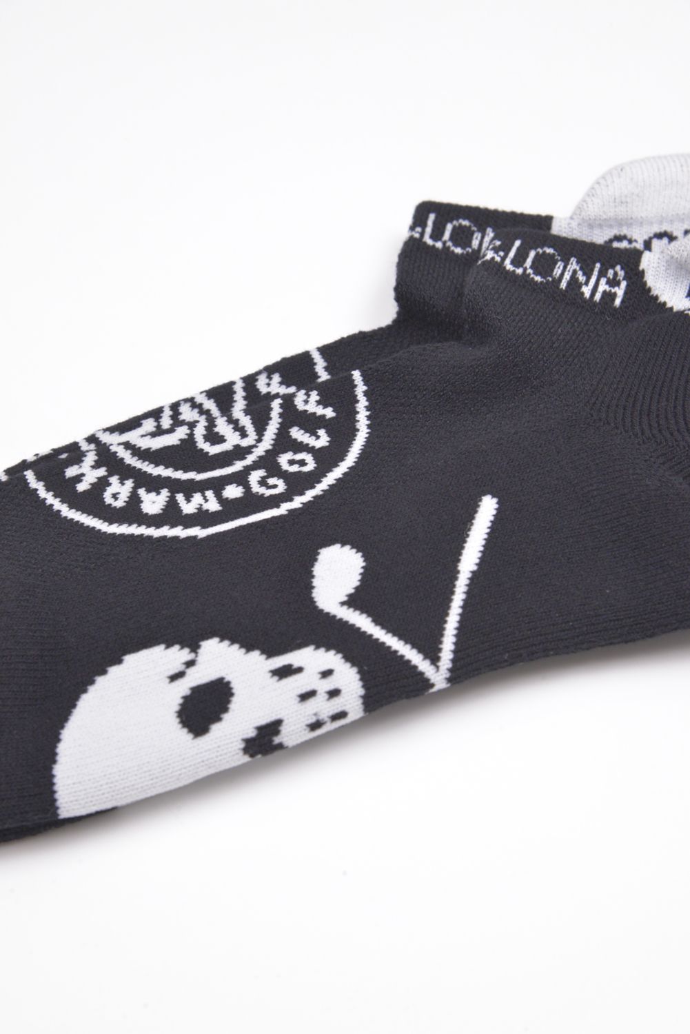 【26AW】 CIRCLE ICON SNEAKER SOCKS / ジャパンメイド サークルスカルジャカード スニーカー丈 ローソックス (ブラック)